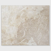 Fa la la - Deck the Halls - Kerstkalligrafie Cadeaupapier (Vlak)