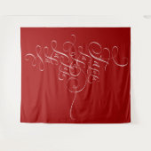 Fa la la - Deck the Halls - Kerstkalligrafie Wandkleed (Voorkant (horizontaal))