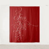 Fa la la - Deck the Halls - Kerstkalligrafie Wandkleed (Voorkant)