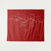 Fa la la - Deck the Halls - Kerstkalligrafie Wandkleed (Voorkant (horizontaal))