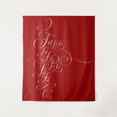 Fa la la - Deck the Halls - Kerstkalligrafie Wandkleed (Voorkant)