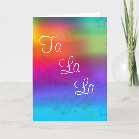 Fa La La Feestdagen Kaart (Voorkant)
