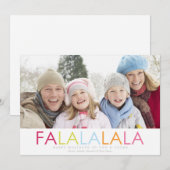 Fa La La Feestdagenkaart (Voorkant / Achterkant)