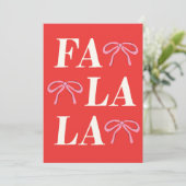 Fa La La Feestdagenkaart (Staand voorkant)