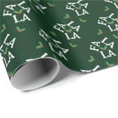 Fa la la feestelijke Holly Christmas Cadeaupapier (Rol Hoek)