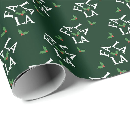Fa la la feestelijke Holly Christmas Cadeaupapier (Rol Hoek)