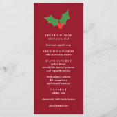 Fa la la feestelijke Holly Christmas Menu (Voorkant)