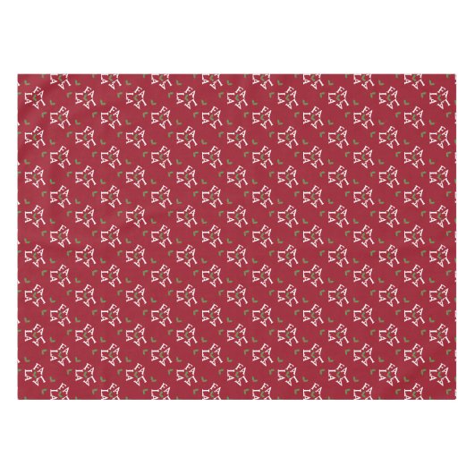 Fa la la feestelijke Holly Christmas Tafelkleed (Voorkant (Horizontaal))