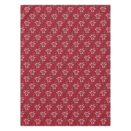 Fa la la feestelijke Holly Christmas Tafelkleed (Voorkant)