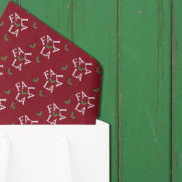 Fa la la feestelijke Holly Christmas Tissuepapier