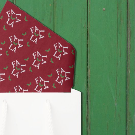 Fa la la feestelijke Holly Christmas Tissuepapier