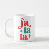 Fa La La - Feestelijke Vakantie Typografie Design Koffiemok (Links)