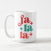 Fa La La - Feestelijke Vakantie Typografie Design Koffiemok (Links)