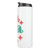 Fa La La - Feestelijke Vakantie Typografie Design Thermosbeker (Geroteerd rechts)