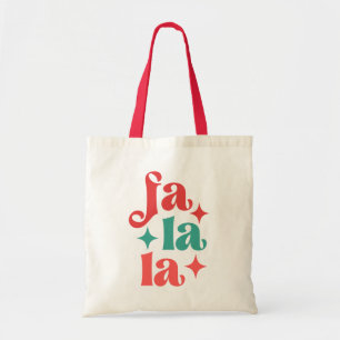 Fa La La - Feestelijke Vakantie Typografie Design Tote Bag