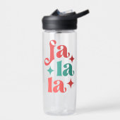 Fa La La - Feestelijke Vakantie Typografie Design Waterfles (Links)