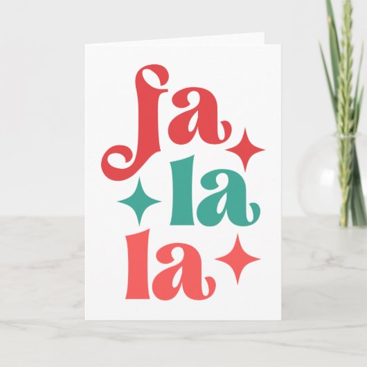 Fa La La - Festief typografisch ontwerp voor de fe Kaart (Voorkant)