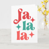 Fa La La - Festief typografisch ontwerp voor de fe Kaart (Gele Bloem)