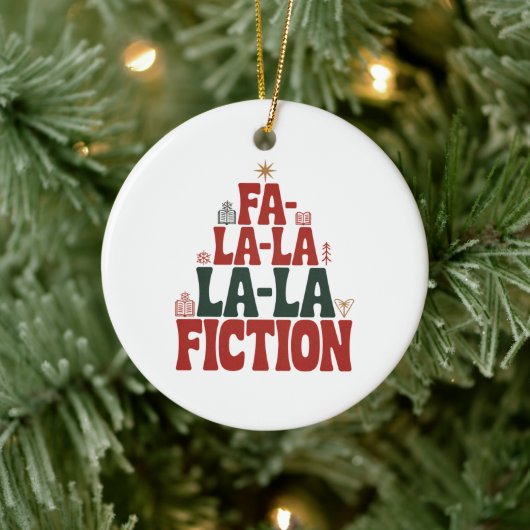 Fa-la-la Fiction Festive Tree Keepsake Keramisch Ornament (Boom)