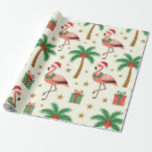 Fa-La-La-Flamingo Cadeaupapier (Uitgerold)