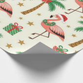 Fa-La-La-Flamingo Cadeaupapier (Hoek)