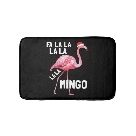 Fa La La Flamingo kerstfeestdagen Badmat (Voorkant)