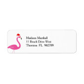 Fa la la Flamingo Vakantie Retouradres Label (Voorkant)
