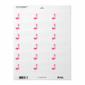 Fa la la Flamingo Vakantieadreslabel Etiket (Full Sheet)