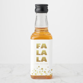 Fa La La | Fun Christmas White & Gold Mini Likeurfles Etiket