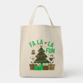 Fa la la Fun Digital Art Design Tote Bag (Achterkant)