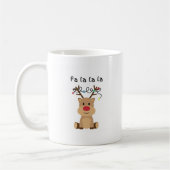 Fa La La Funny Christmas Reindeer Coffee Mok Humor (Links)