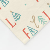 Fa la la Funny Christmas Tree Vakantie Fleece Deken (Hoek)