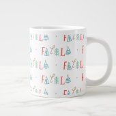 Fa la la Funny Christmas Tree Vakantie Grote Koffiekop (Rechts)