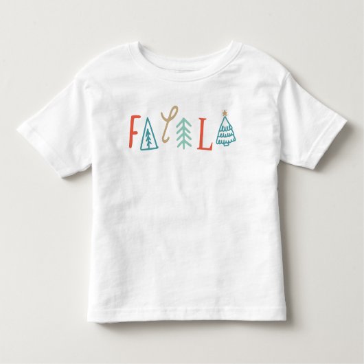 Fa la la Funny Christmas Tree Vakantie Kinder Shirts (Voorkant)