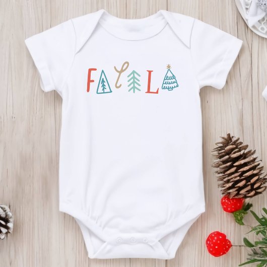 Fa la la Funny Christmas Tree Vakantie Romper