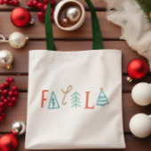 Fa la la Funny Christmas Tree Vakantie Tote Bag