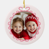 Fa La La Gepersonaliseerde Kerstfoto Keramisch Ornament (Achterkant)