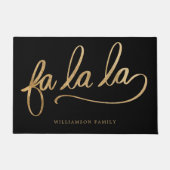 Fa La La Gold Script Typografie Custom Family Deurmat (Voorkant)