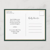 Fa la La Green Moderne Kerstfoto Feestdagenkaart (Achterkant)