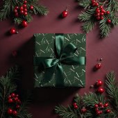 Fa La La Green & Pink Typographic Christmas Carol Cadeaupapier