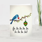 Fa La La Holiday Bird Card Kaart (Voorkant)