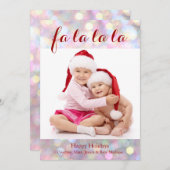 Fa la la Holiday Fotokaart Feestdagenkaart (Voorkant / Achterkant)