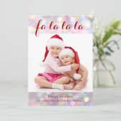 Fa la la Holiday Fotokaart Feestdagenkaart (Staand voorkant)