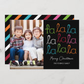 Fa La La Holiday-fotokaarten Feestdagenkaart (Voorkant / Achterkant)