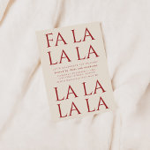 Fa la la Holiday Kerstfeest Uitnodiging