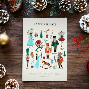 Fa La La Kerst Notenkraker Balletdanser Feestdagen Kaart
