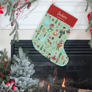 Fa La La Kerst Notenkraker Balletdanser groen Grote Kerstsok