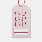 Fa La La Kerst Speels Vintage Cadeaulabel (Voorkant)