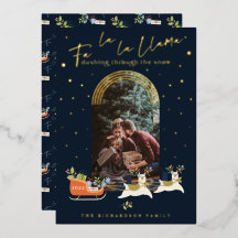 Fa La La Kersta Reindeers & Sleigh Photo