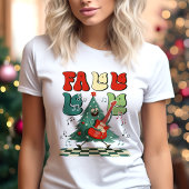Fa La La Kerstboom Gitaar Retro Tri-Blend Shirt